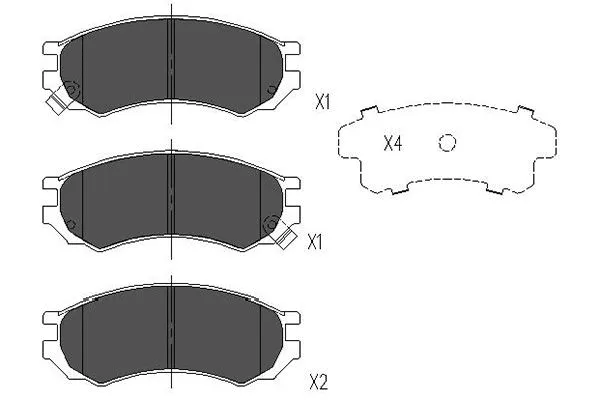 Brake Pad Set, disc brake (KBP-6555)