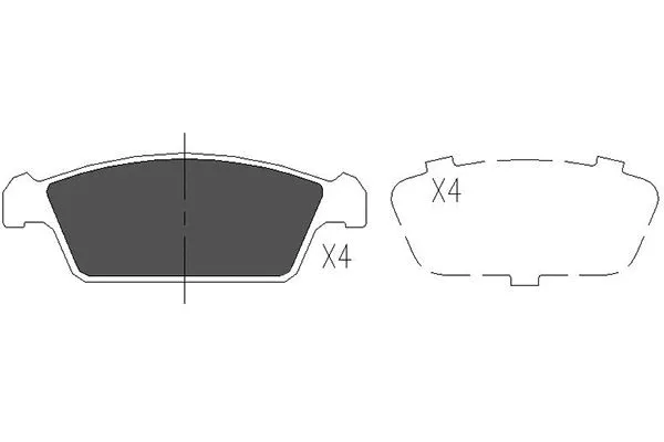 Brake Pad Set, disc brake (KBP-8515)