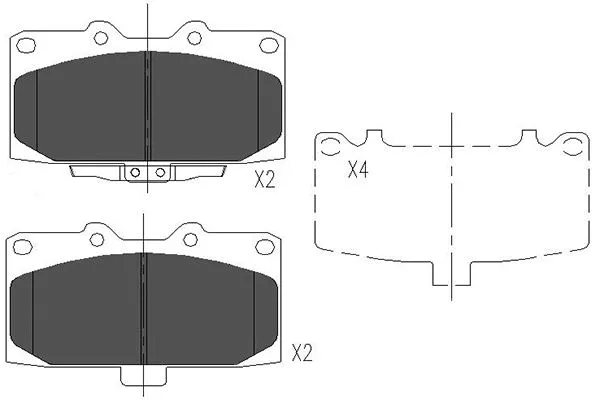 Brake Pad Set, disc brake (KBP-8003)