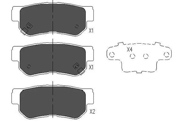 Brake Pad Set, disc brake (KBP-3035)