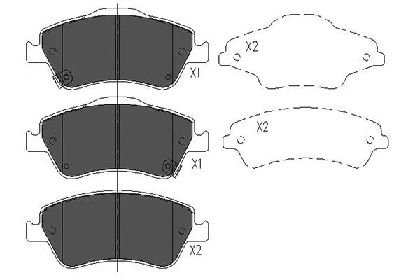 Brake Pad Set, disc brake (KBP-9027)