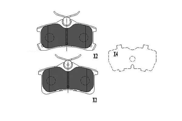 Brake Pad Set, disc brake (KBP-9017)