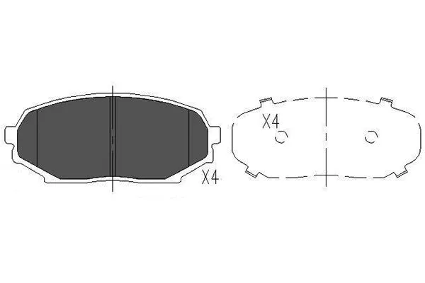 Brake Pad Set, disc brake (KBP-3509)