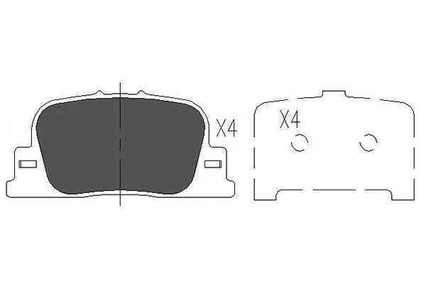 Brake Pad Set, disc brake (KBP-9069)