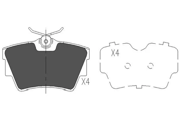 Brake Pad Set, disc brake (KBP-6593)
