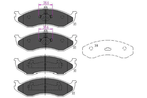 Brake Pad Set, disc brake (BP-4017)