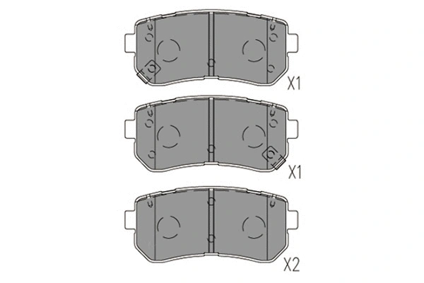 Brake Pad Set, disc brake (KBP-3059)