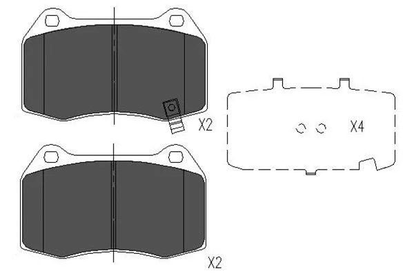 Brake Pad Set, disc brake (KBP-6561)