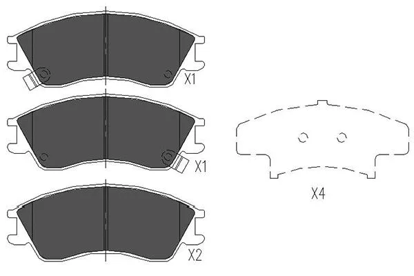 Brake Pad Set, disc brake (KBP-8012)