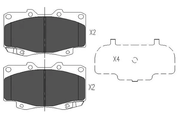Brake Pad Set, disc brake (KBP-9096)