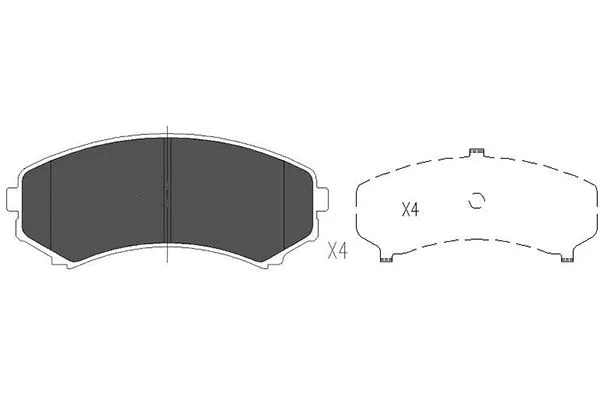 Brake Pad Set, disc brake (KBP-4504)