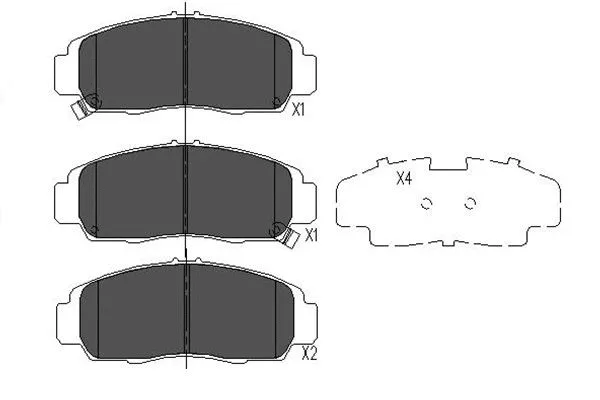 Brake Pad Set, disc brake (KBP-2052)