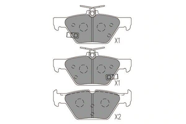 Brake Pad Set, disc brake (KBP-8028)