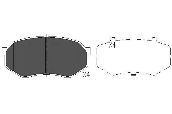 Brake Pad Set, disc brake (KBP-4524)