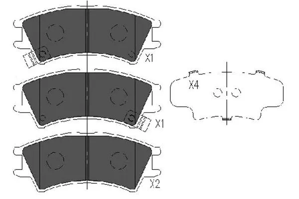 Brake Pad Set, disc brake (KBP-3004)
