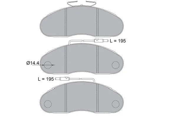Brake Pad Set, disc brake (KBP-6602)