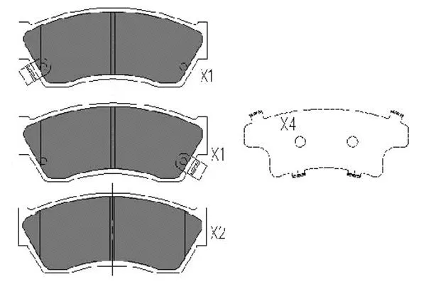 Brake Pad Set, disc brake (KBP-8504)