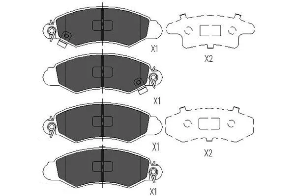 Brake Pad Set, disc brake (KBP-8520)