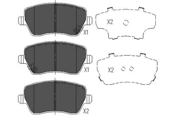 Brake Pad Set, disc brake (KBP-8522)