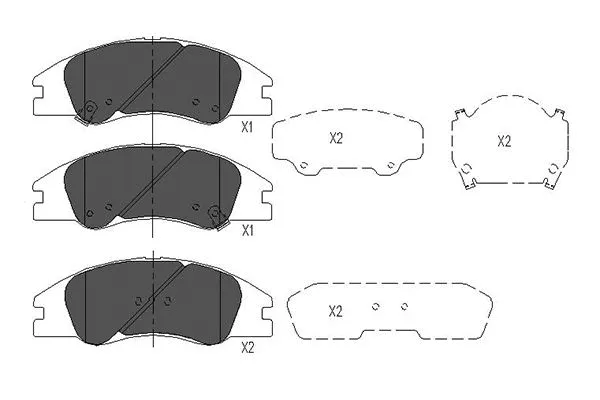 Brake Pad Set, disc brake (KBP-4003)