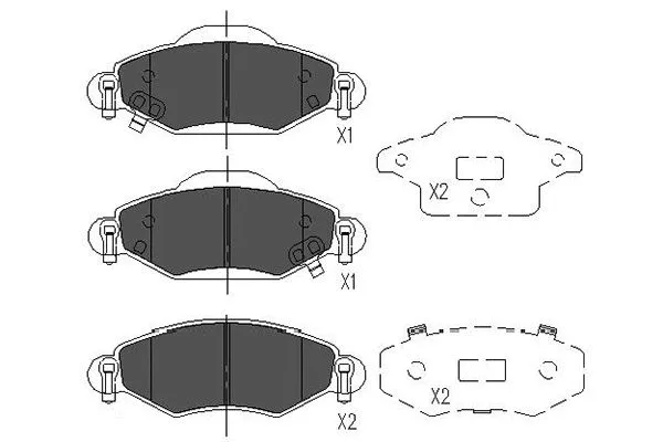 Brake Pad Set, disc brake (KBP-9023)