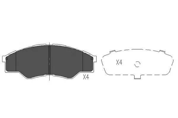 Brake Pad Set, disc brake (KBP-9102)