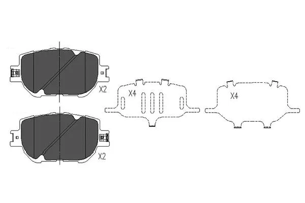 Brake Pad Set, disc brake (KBP-9015)