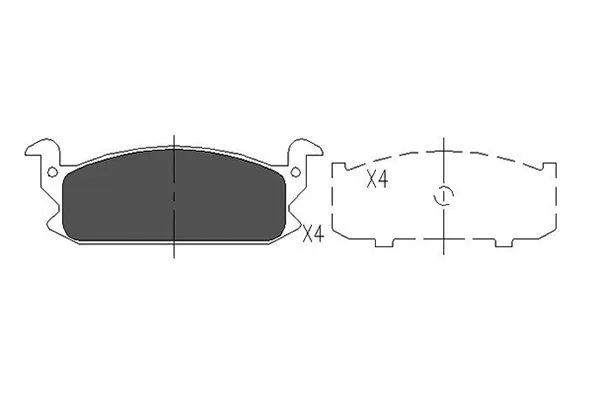 Brake Pad Set, disc brake (KBP-1503)