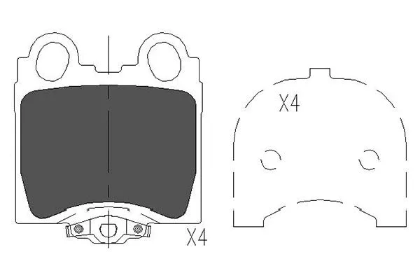 Brake Pad Set, disc brake (KBP-9066)
