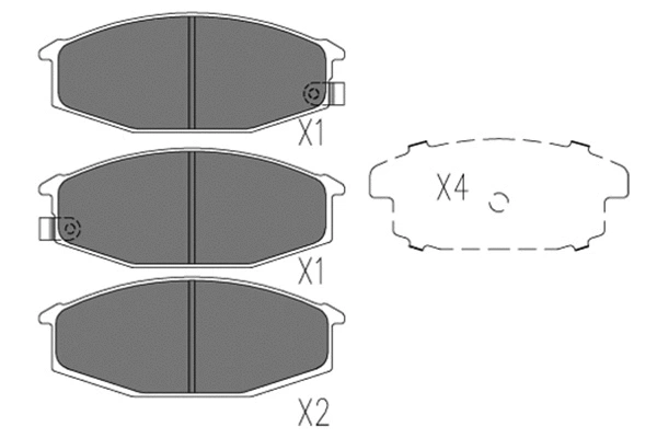 Brake Pad Set, disc brake (KBP-6626)
