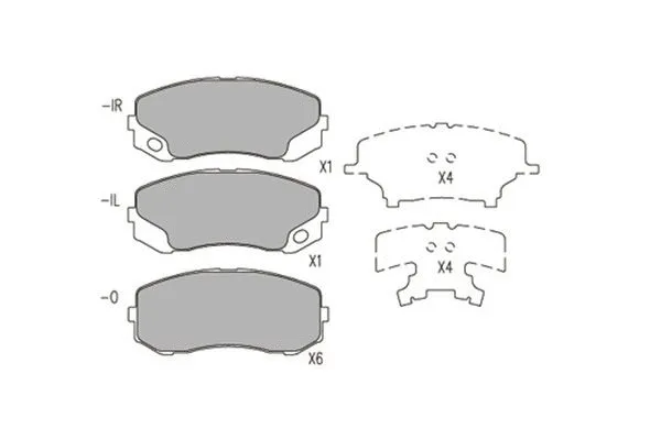 Brake Pad Set, disc brake (KBP-5548)