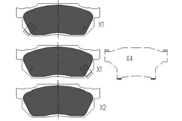Brake Pad Set, disc brake (KBP-2001)