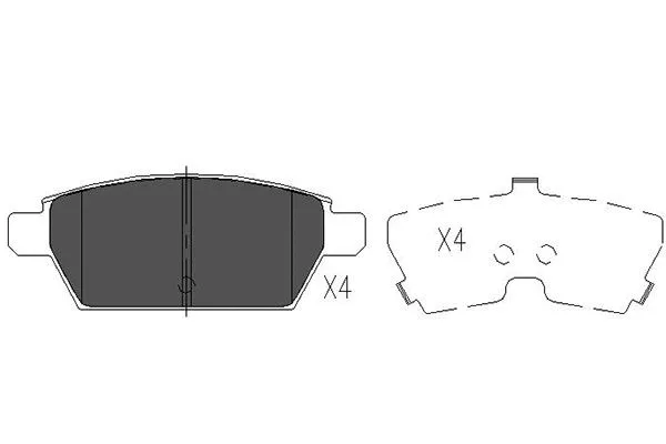 Brake Pad Set, disc brake (KBP-4554)