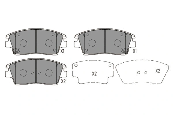 Brake Pad Set, disc brake (KBP-4030)