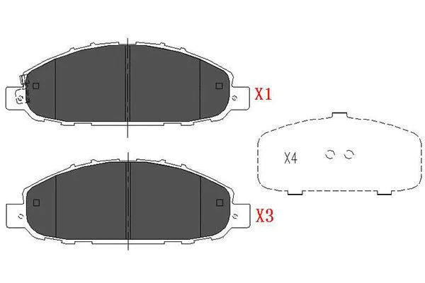 Brake Pad Set, disc brake (KBP-6583)