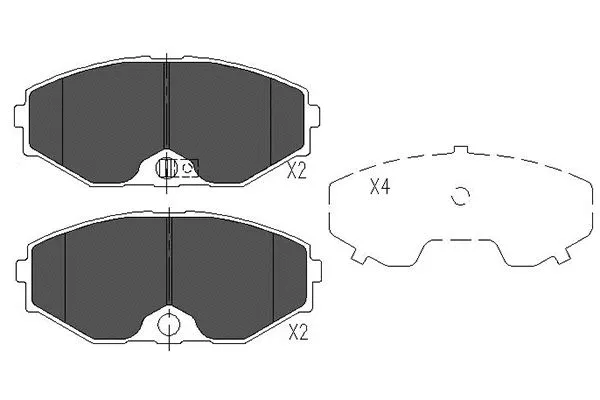 Brake Pad Set, disc brake (KBP-6553)