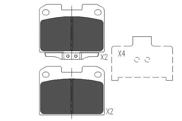 Brake Pad Set, disc brake (KBP-5531)