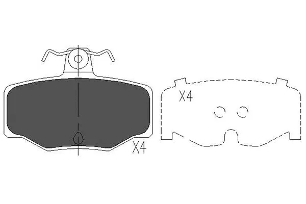 Brake Pad Set, disc brake (KBP-6511)
