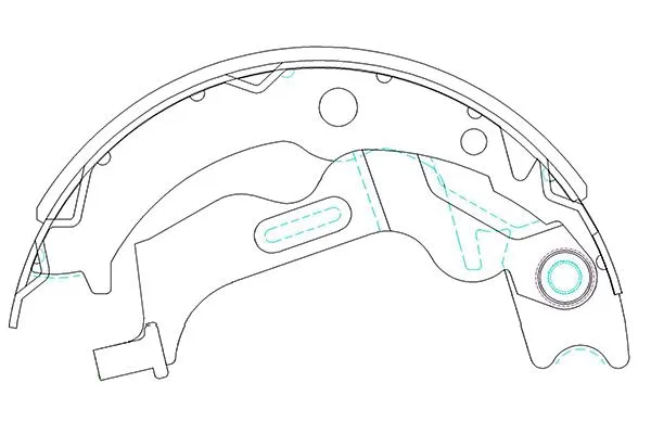 Brake Shoe Set, parking brake (KBS-1405)