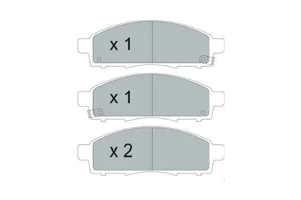 Brake Pad Set, disc brake (KBP-6599)