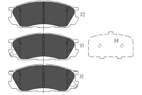 Brake Pad Set, disc brake (KBP-4531)