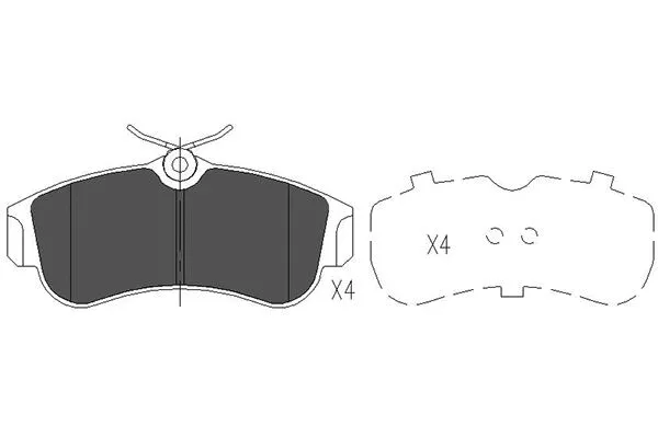 Brake Pad Set, disc brake (KBP-6502)
