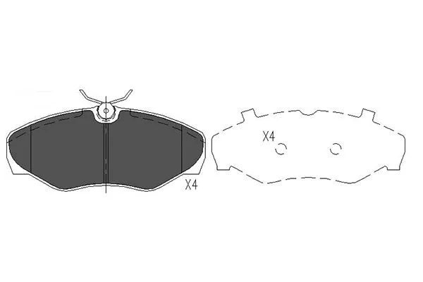Brake Pad Set, disc brake (KBP-6566)