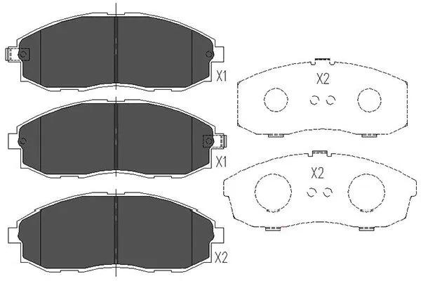 Brake Pad Set, disc brake (KBP-3003)