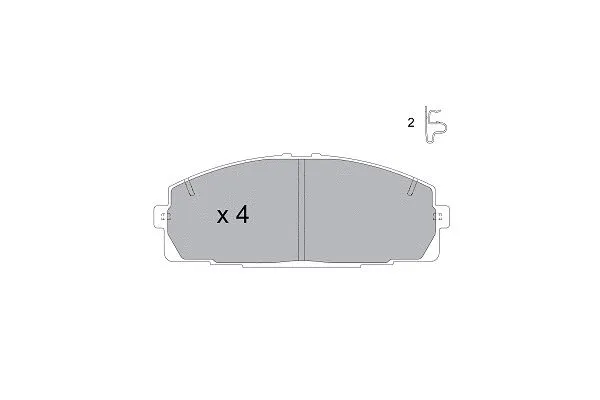 Brake Pad Set, disc brake (KBP-9124)