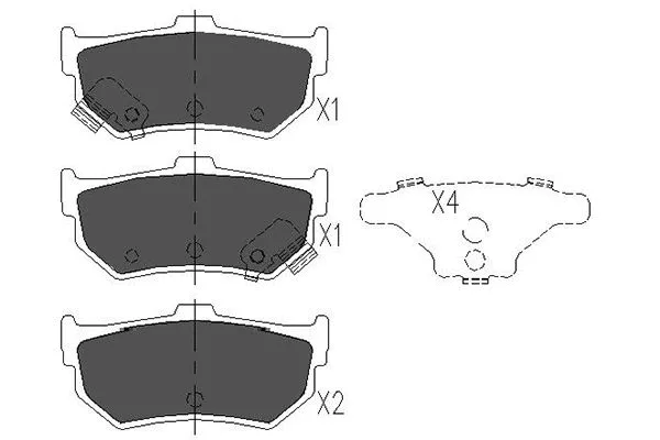 Brake Pad Set, disc brake (KBP-8518)