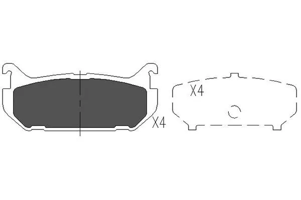Brake Pad Set, disc brake (KBP-4508)