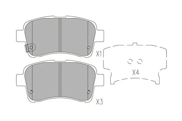 Brake Pad Set, disc brake (KBP-8528)