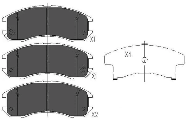 Brake Pad Set, disc brake (KBP-4525)