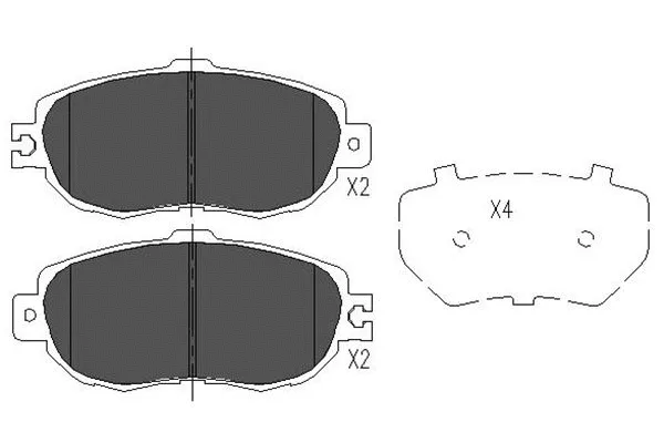Brake Pad Set, disc brake (KBP-9046)